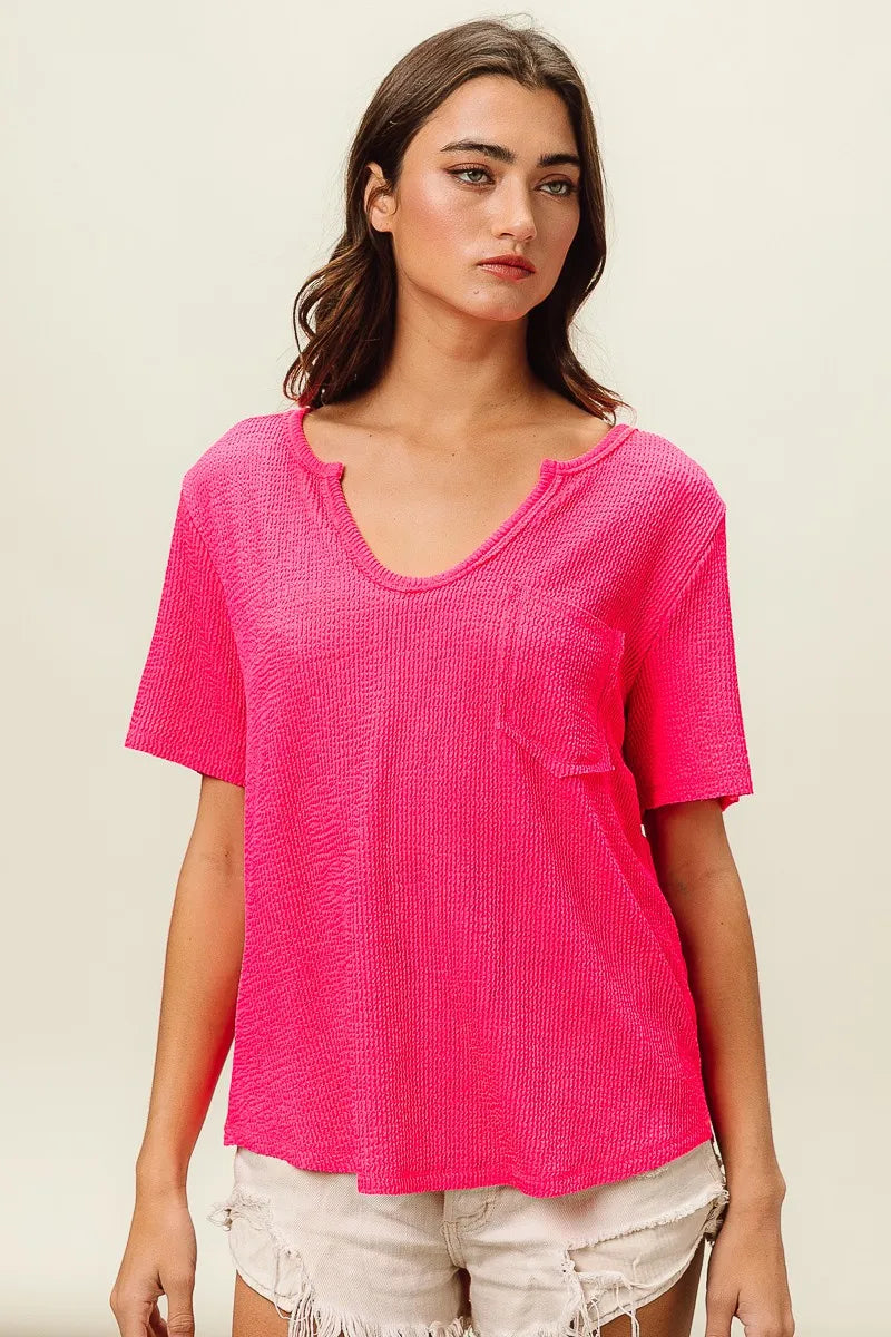Bow Print Woven Top with Ruffled Sleeves and V Neck - Alwesbo Fashion
