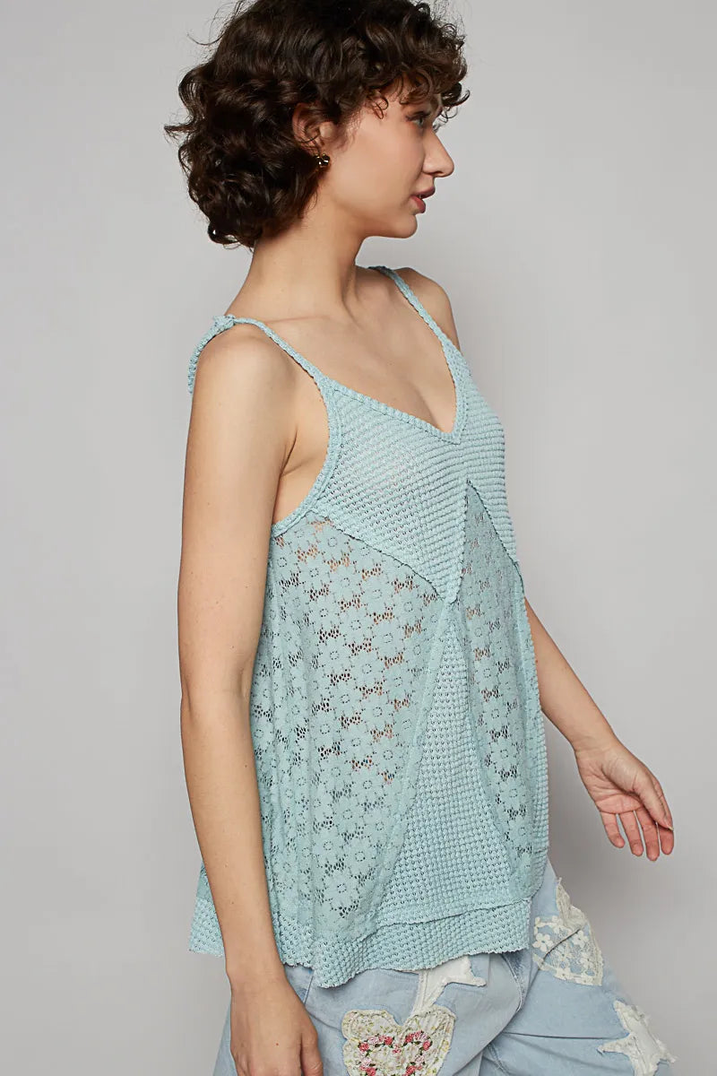 POL Lace V-Neck Cami - Alwesbo Fashion
