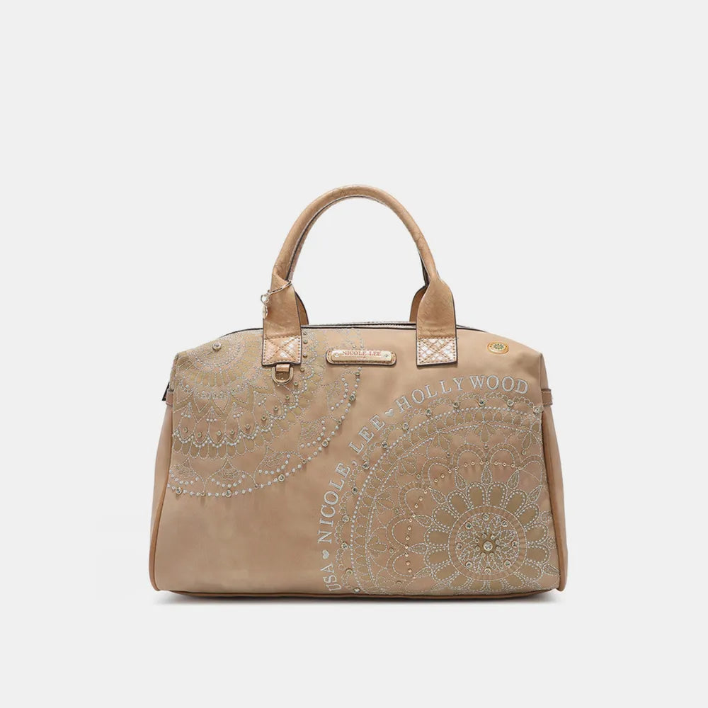 Nicole Lee USA rhinestone Decor Boston Bag - Alwesbo Fashion