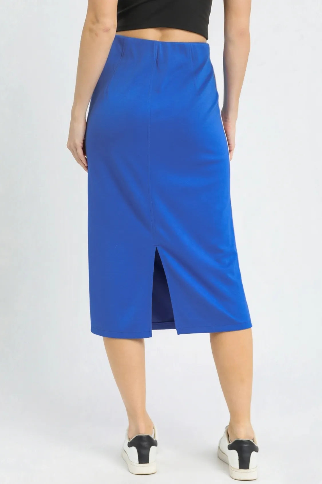 Umgee Midi Pencil Skirt with Contrast Piping Detail - Alwesbo Fashion