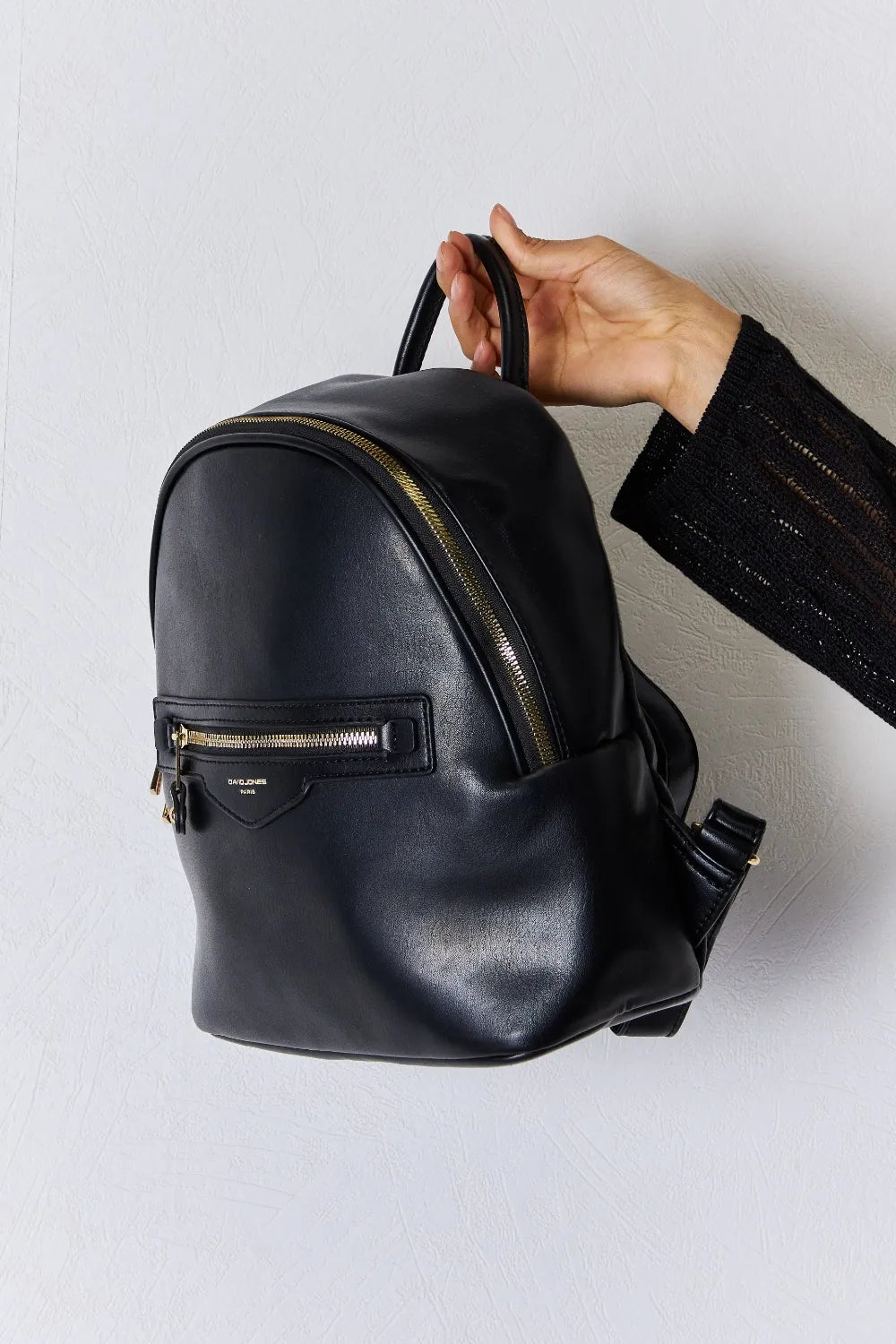David Jones PU Leather Backpack - Alwesbo Fashion