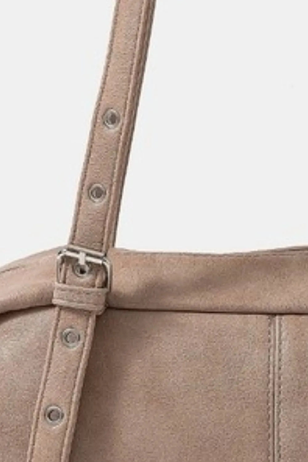 Fame Multi Grommet Belt Strap Rustic Rectangular Hand Bag - Alwesbo Fashion