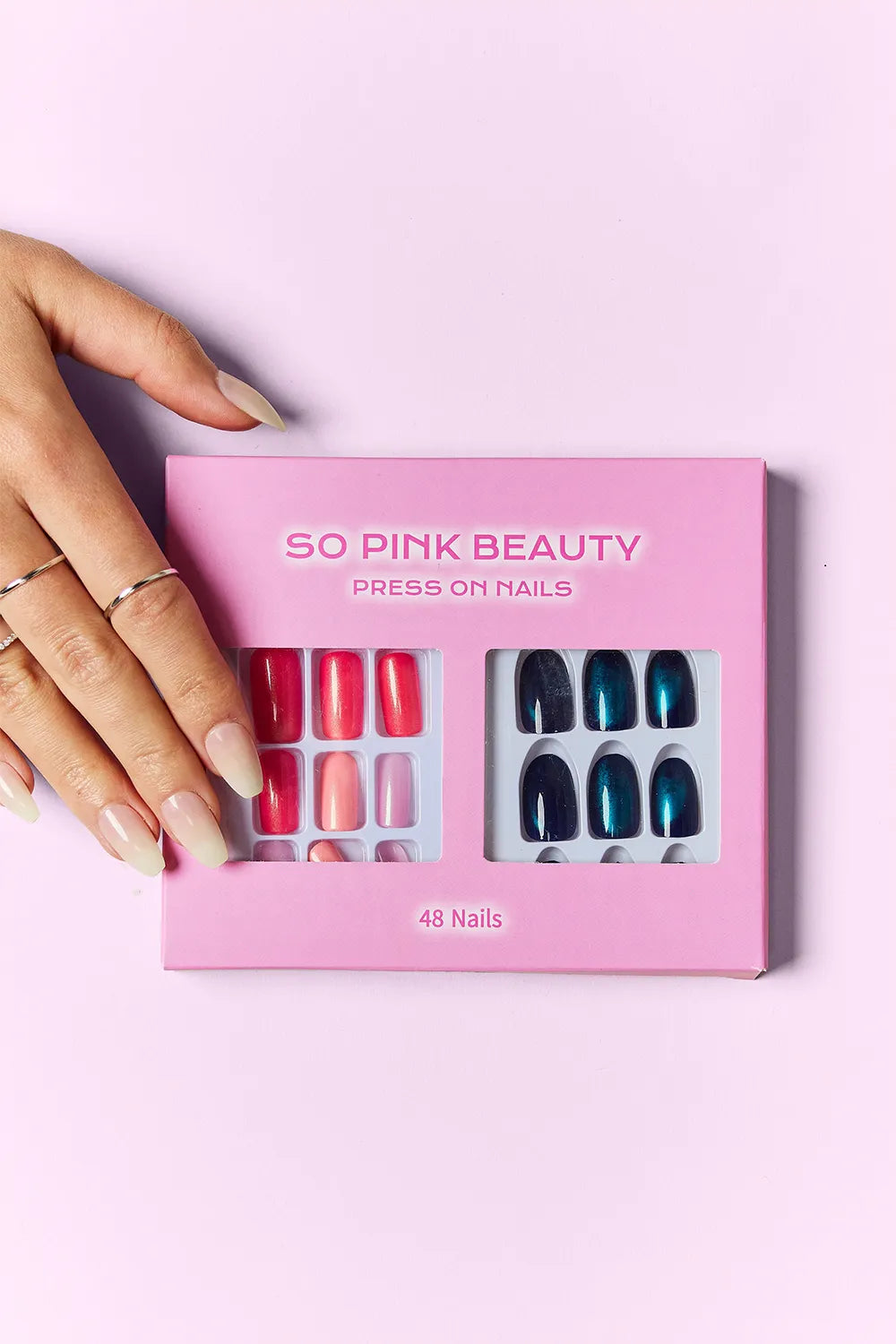 SO PINK BEAUTY Press On Nails 2 Packs - Alwesbo Fashion