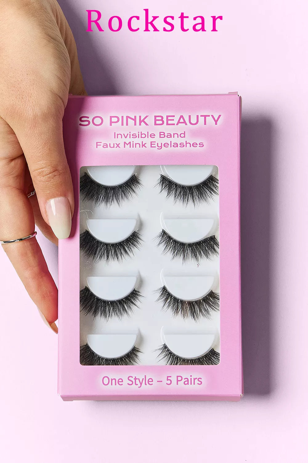 SO PINK BEAUTY Faux Mink Eyelashes 5 Pairs - Alwesbo Fashion