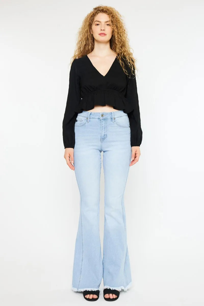 Kancan High Rise Curvy Flare Jeans - Alwesbo Fashion
