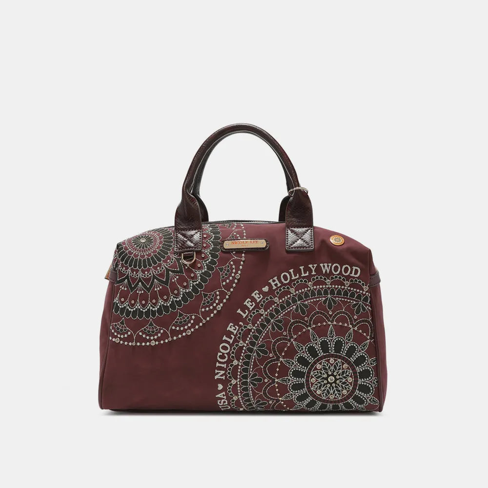 Nicole Lee USA rhinestone Decor Boston Bag - Alwesbo Fashion