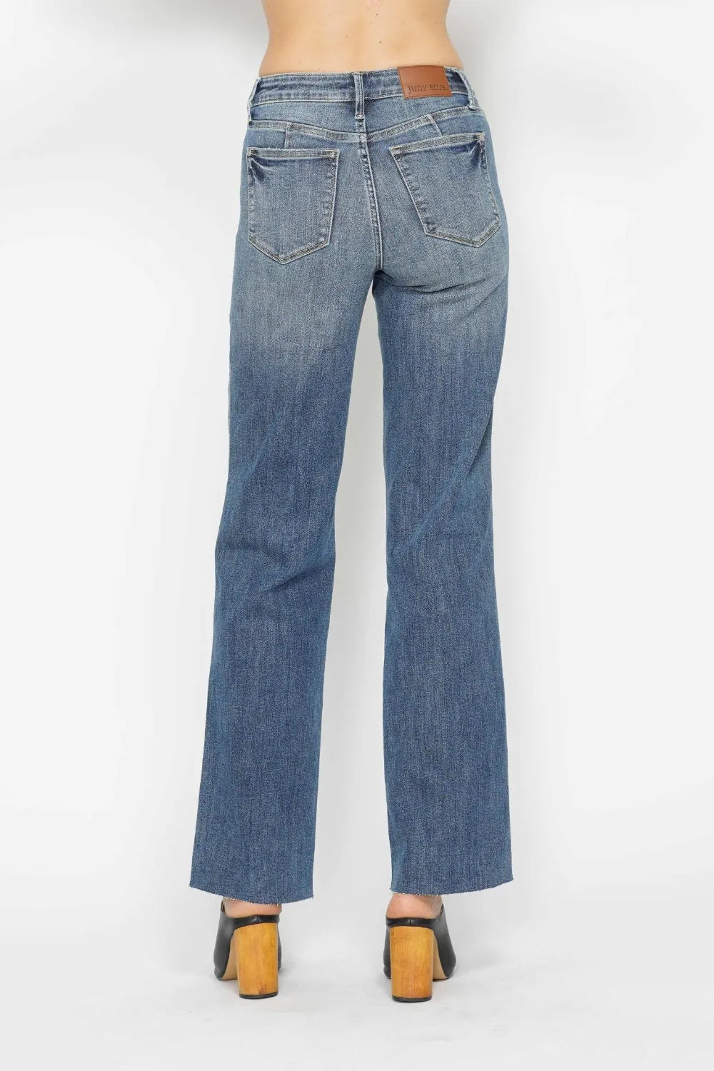 Judy Blue Full Size Tummy Control Straight Jeans - Alwesbo Fashion