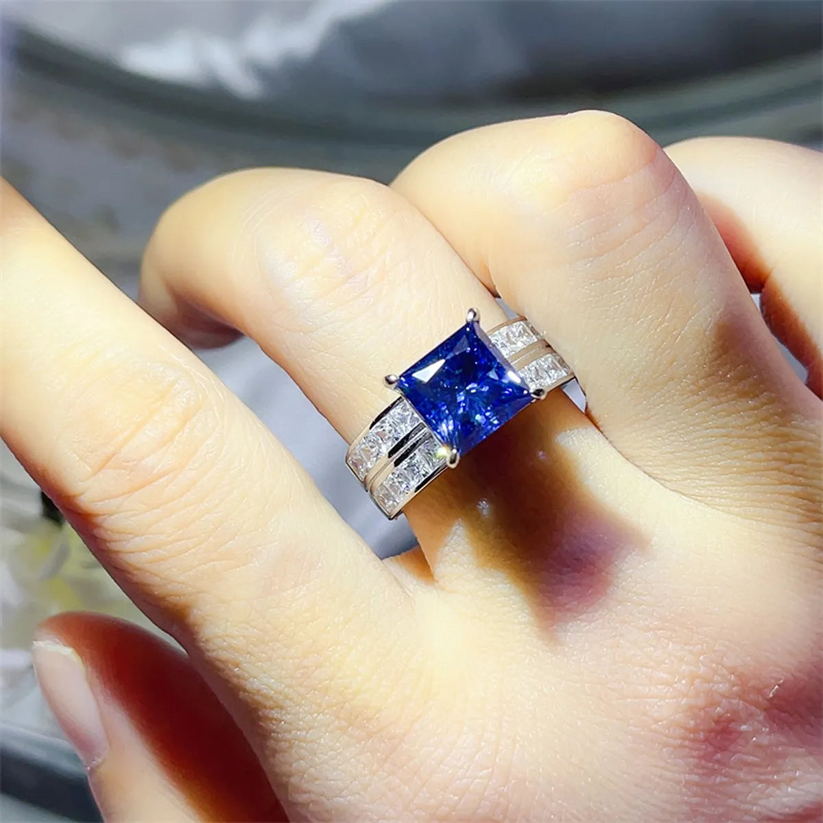 3 Carat Moissanite 925 Sterling Silver Delicate Ring - Alwesbo Fashion