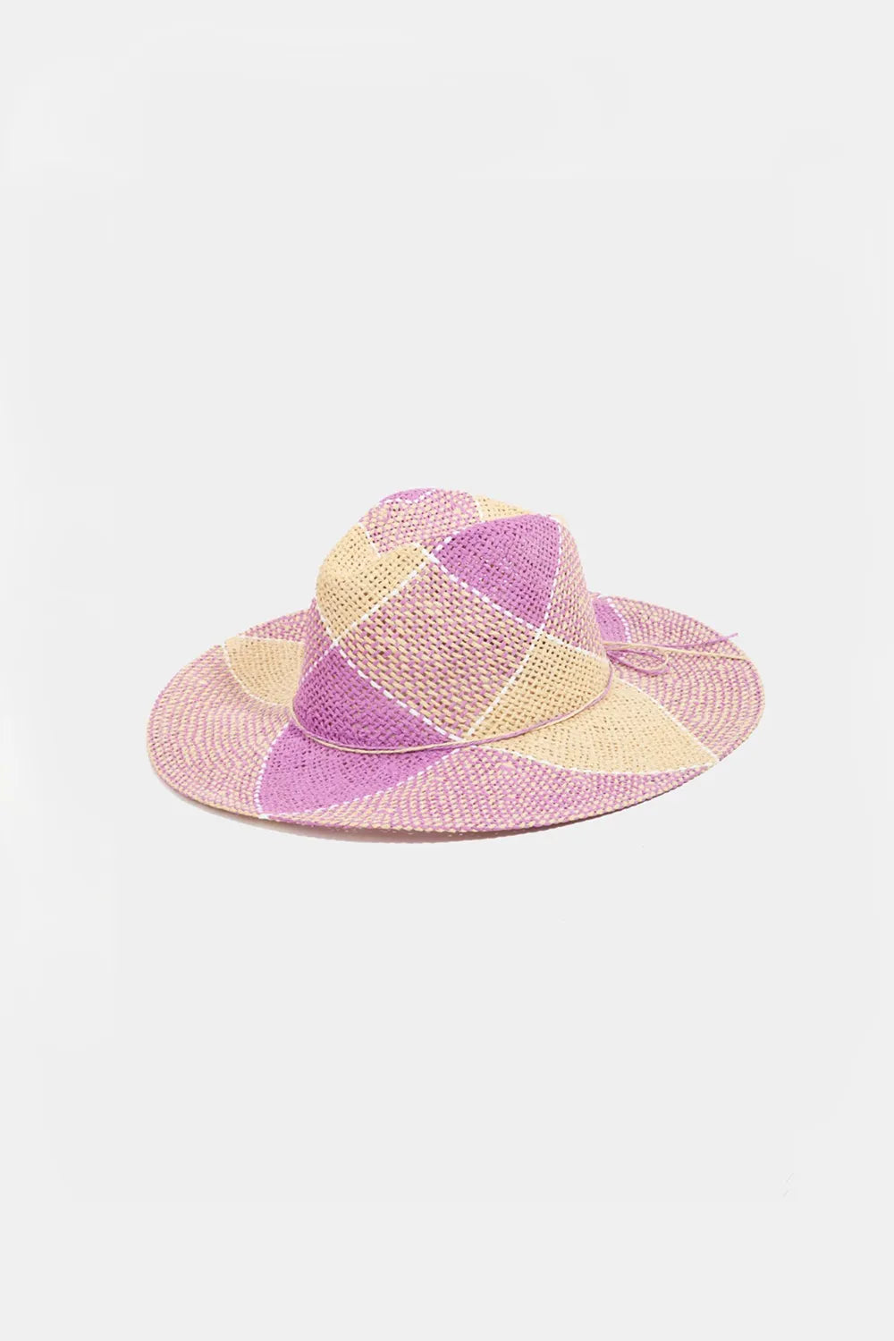 Fame Contrast Straw Braid Hat - Alwesbo Fashion