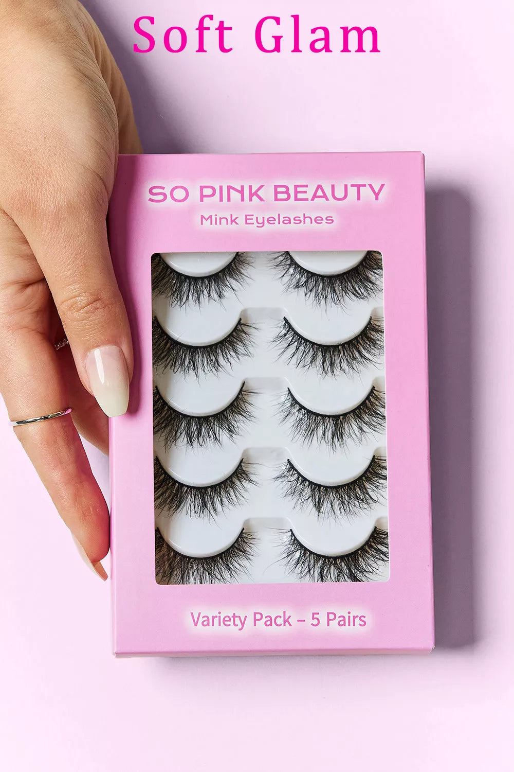 SO PINK BEAUTY Mink Eyelashes 5 Pairs - Alwesbo Fashion