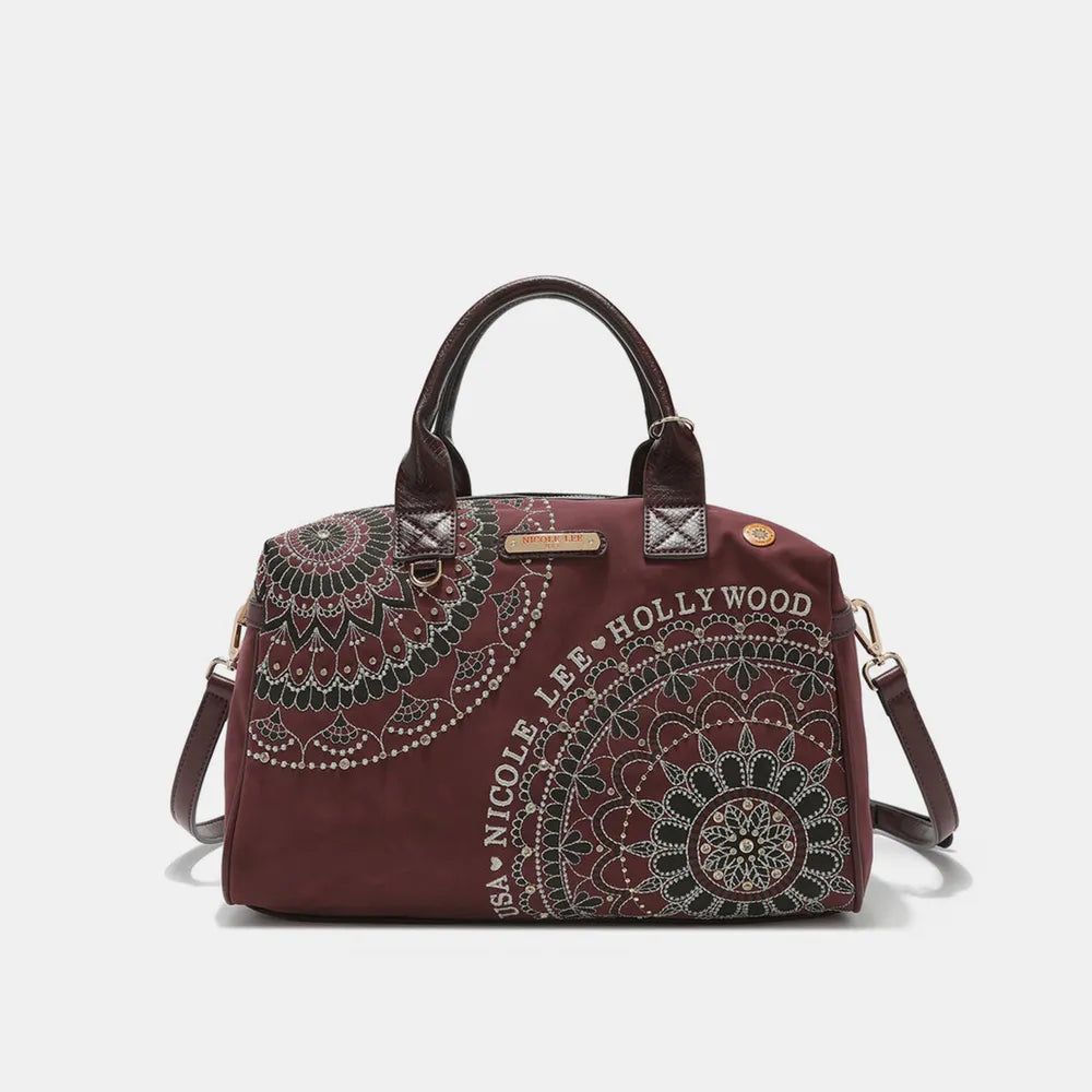 Nicole Lee USA rhinestone Decor Boston Bag - Alwesbo Fashion