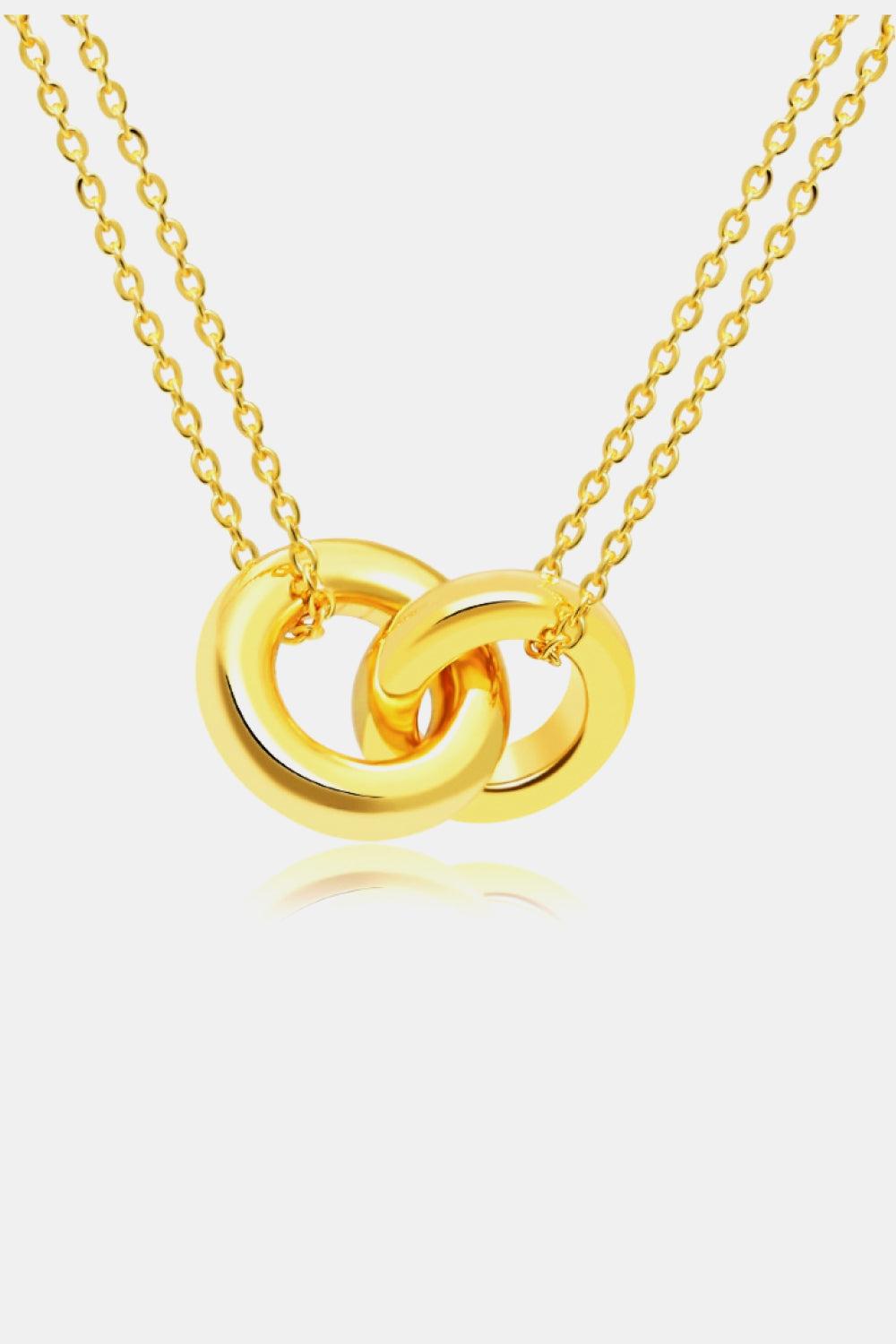 Linked Ring Pendant Chain Necklace - Alwesbo Fashion