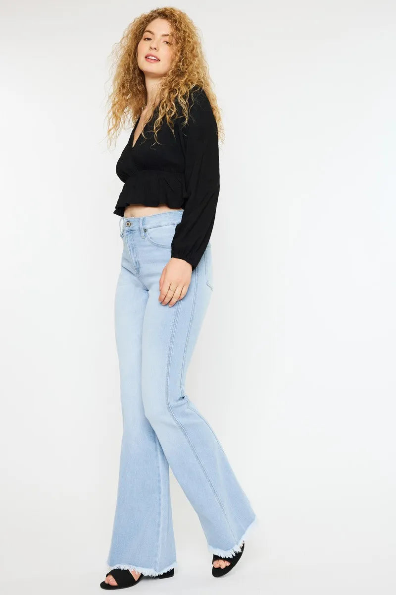 Kancan High Rise Curvy Flare Jeans - Alwesbo Fashion