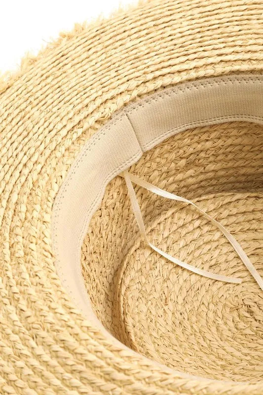 Fame Western Straw Braided Cowboy Sun Hat - Alwesbo Fashion