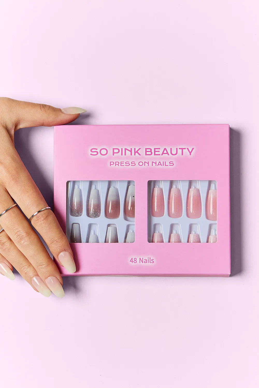 SO PINK BEAUTY Press On Nails 2 Packs - Alwesbo Fashion