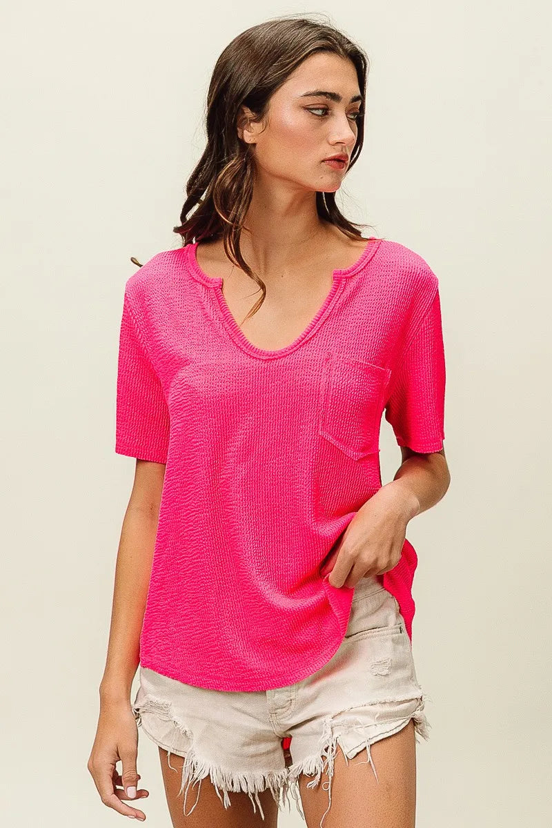 Bow Print Woven Top with Ruffled Sleeves and V Neck - Alwesbo Fashion