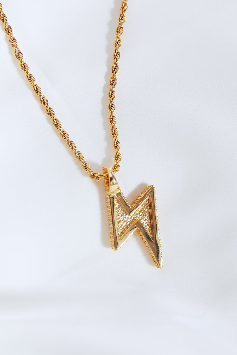 Brass Lightning Pendant Necklace - Alwesbo Fashion