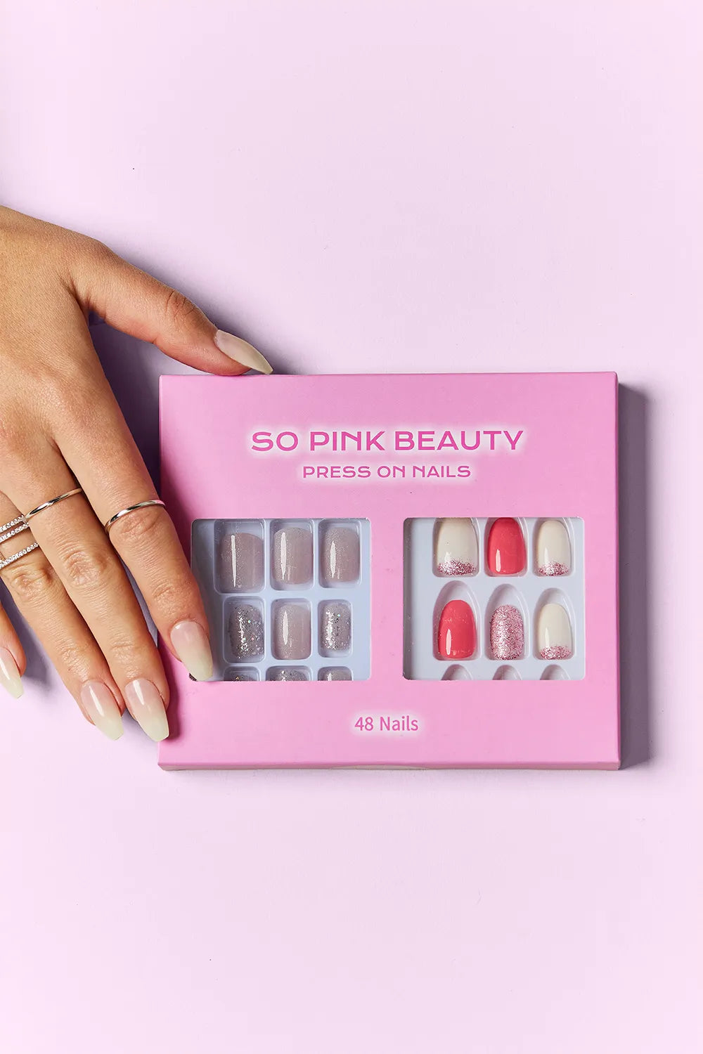 SO PINK BEAUTY Press On Nails 2 Packs - Alwesbo Fashion