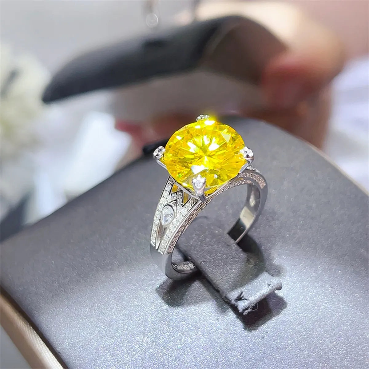 5 Carat Moissanite 925 Sterling Silver Wedding Ring for Women - Alwesbo Fashion