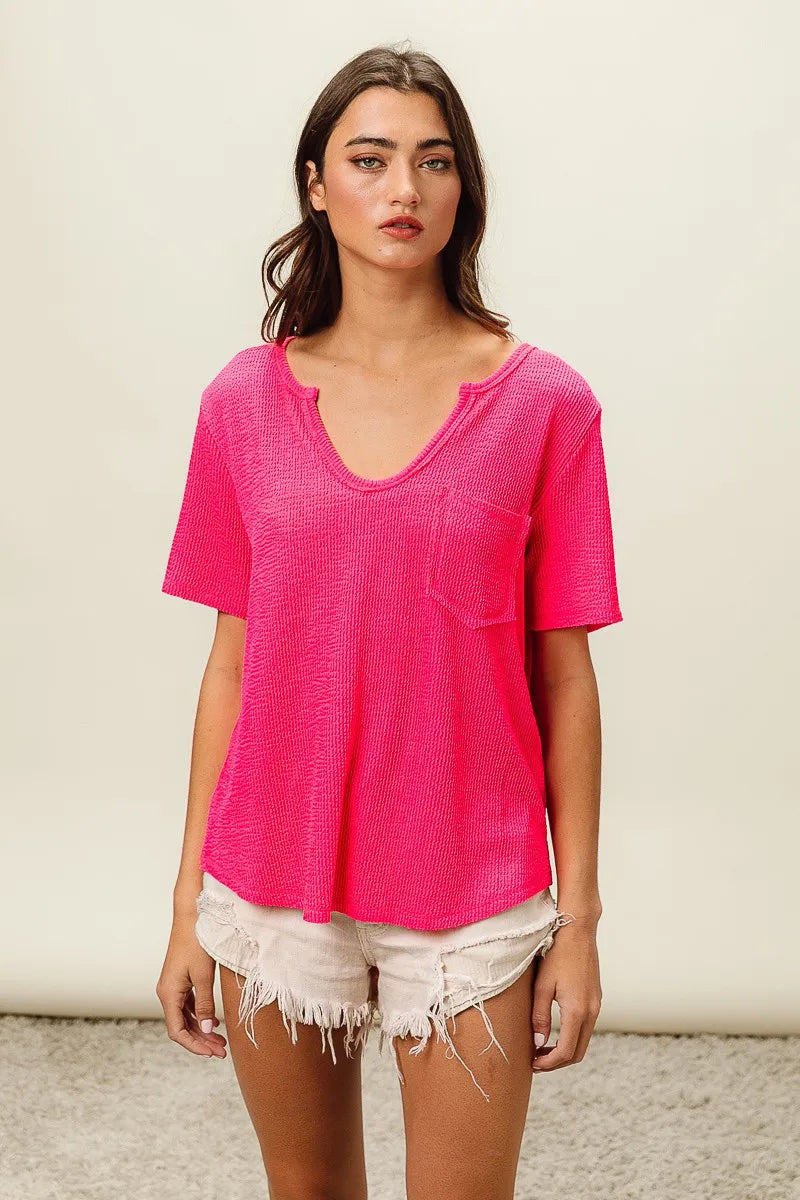Bow Print Woven Top with Ruffled Sleeves and V Neck - Alwesbo Fashion