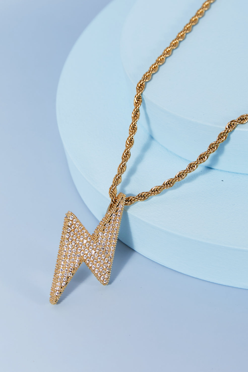 Brass Lightning Pendant Necklace - Alwesbo Fashion