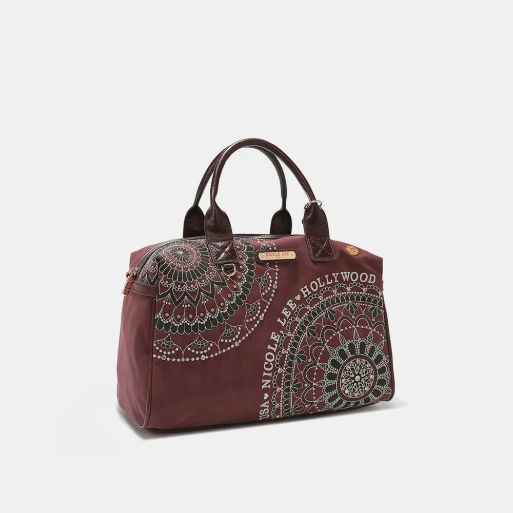 Nicole Lee USA rhinestone Decor Boston Bag - Alwesbo Fashion