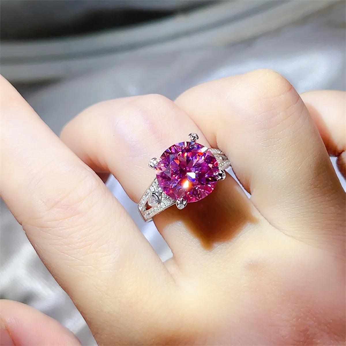 5 Carat Moissanite 925 Sterling Silver Classic Engagement Ring - Alwesbo Fashion