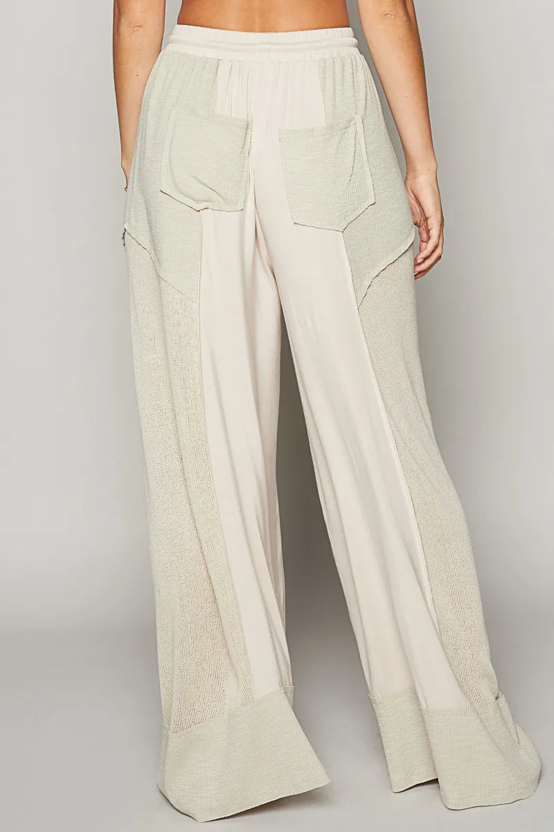 POL Drawstring Wide Leg Pants - Alwesbo Fashion