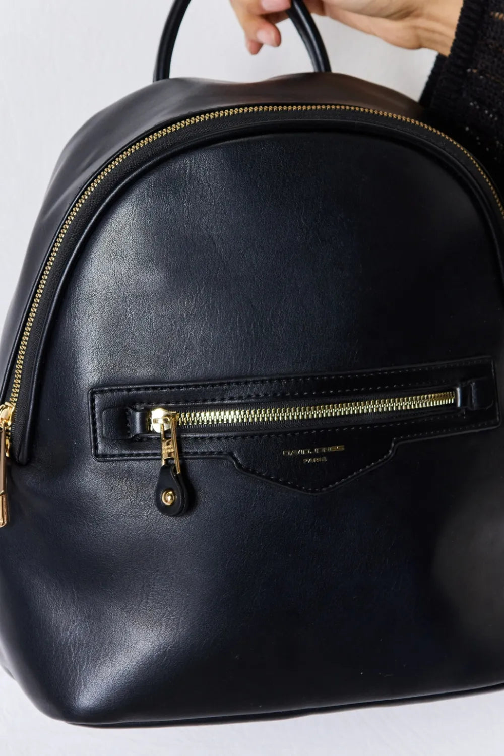 David Jones PU Leather Backpack - Alwesbo Fashion