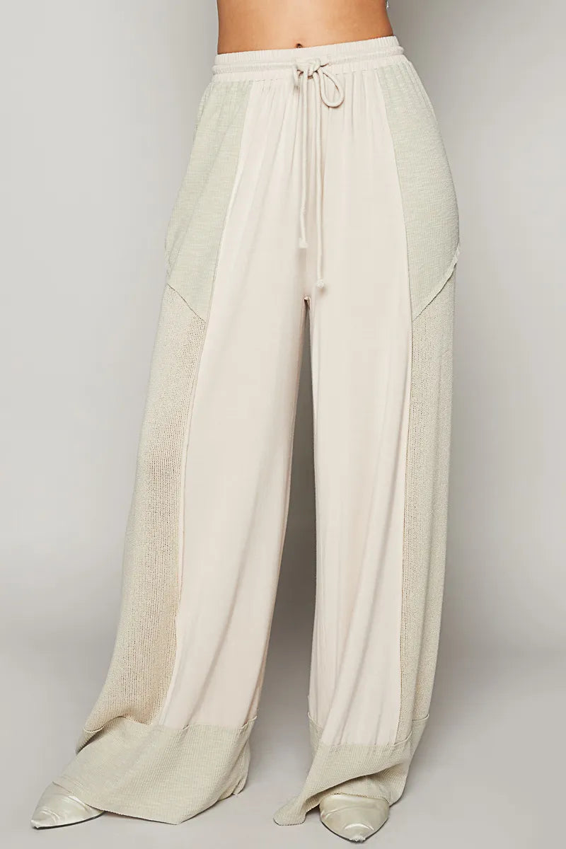 POL Drawstring Wide Leg Pants - Alwesbo Fashion
