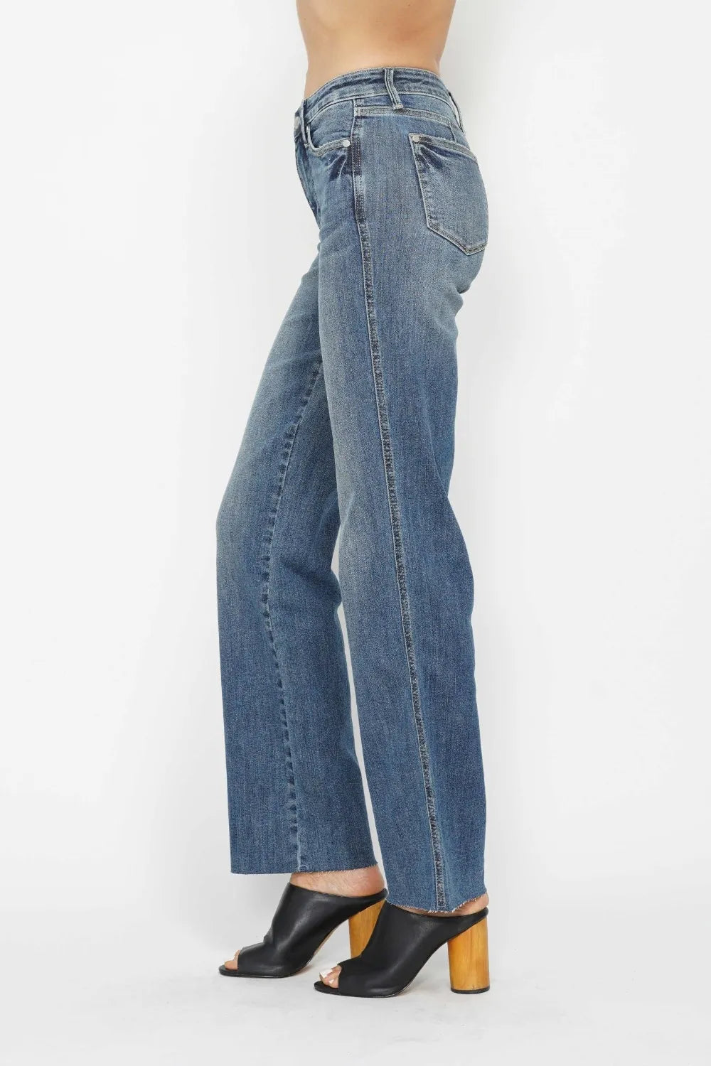 Judy Blue Full Size Tummy Control Straight Jeans - Alwesbo Fashion