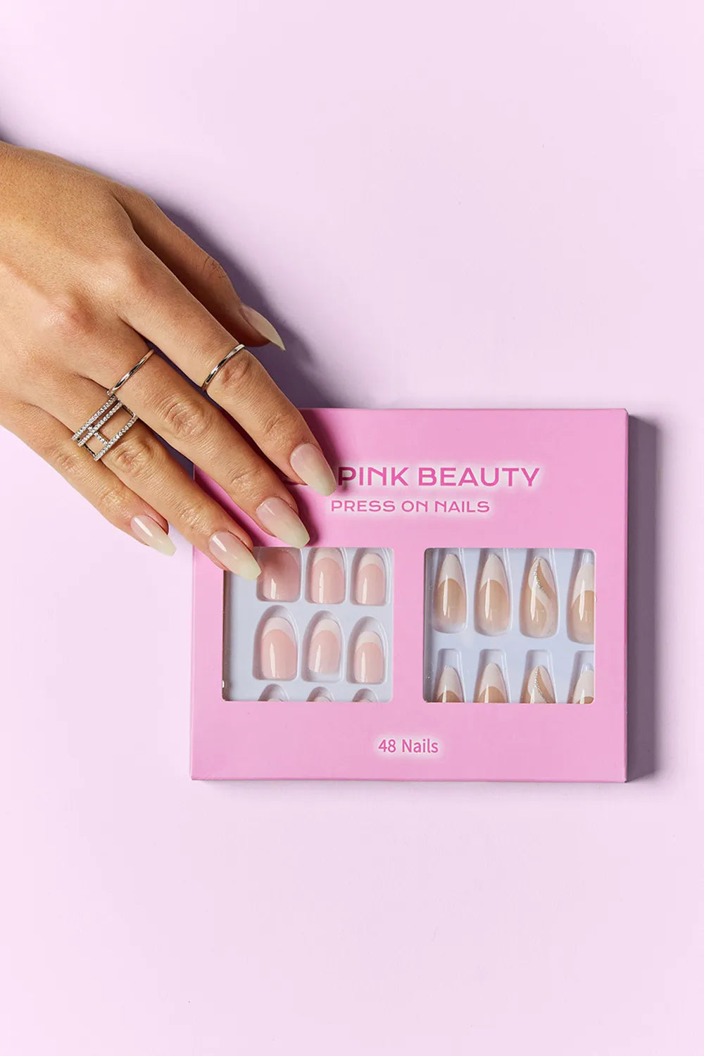 SO PINK BEAUTY Press On Nails 2 Packs - Alwesbo Fashion
