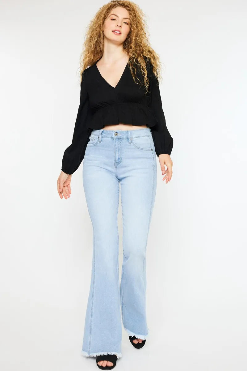 Kancan High Rise Curvy Flare Jeans - Alwesbo Fashion