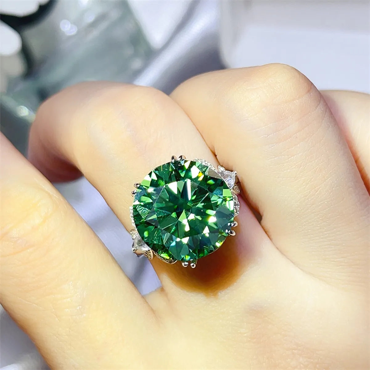 10 Carat Moissanite 925 Sterling Silver Luxury Ring - Alwesbo Fashion