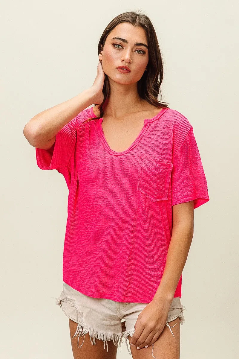 Bow Print Woven Top with Ruffled Sleeves and V Neck - Alwesbo Fashion