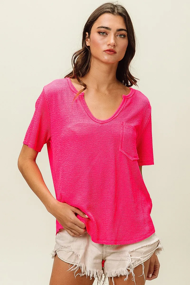 Bow Print Woven Top with Ruffled Sleeves and V Neck - Alwesbo Fashion