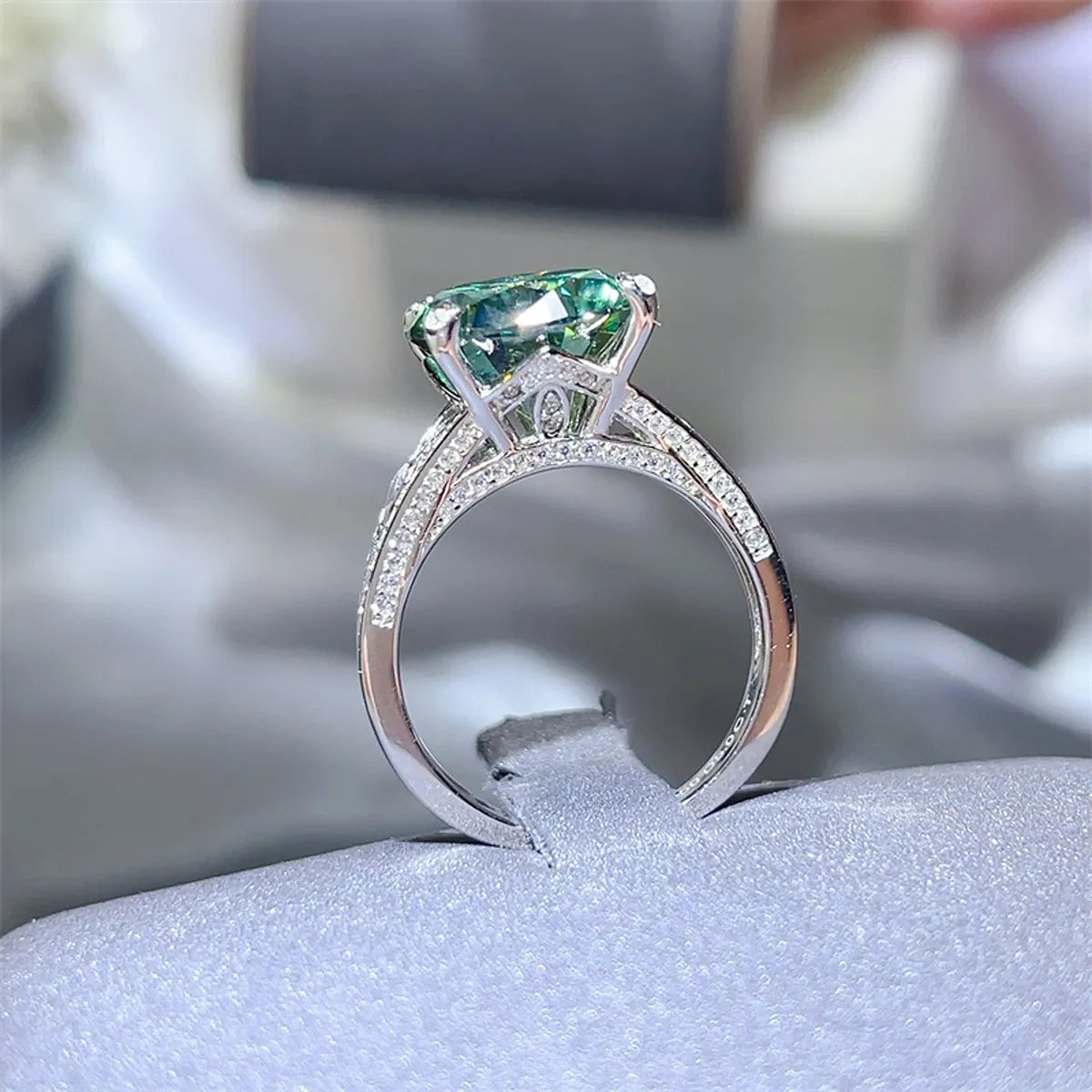 5 Carat Moissanite 925 Sterling Silver Statement Ring - Alwesbo Fashion