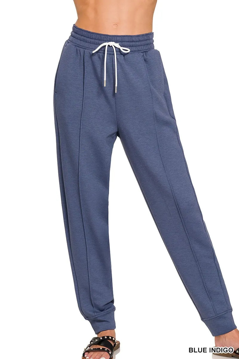 Zenana Drawstring Scuba Sweatpants with Pockets - Alwesbo Fashion