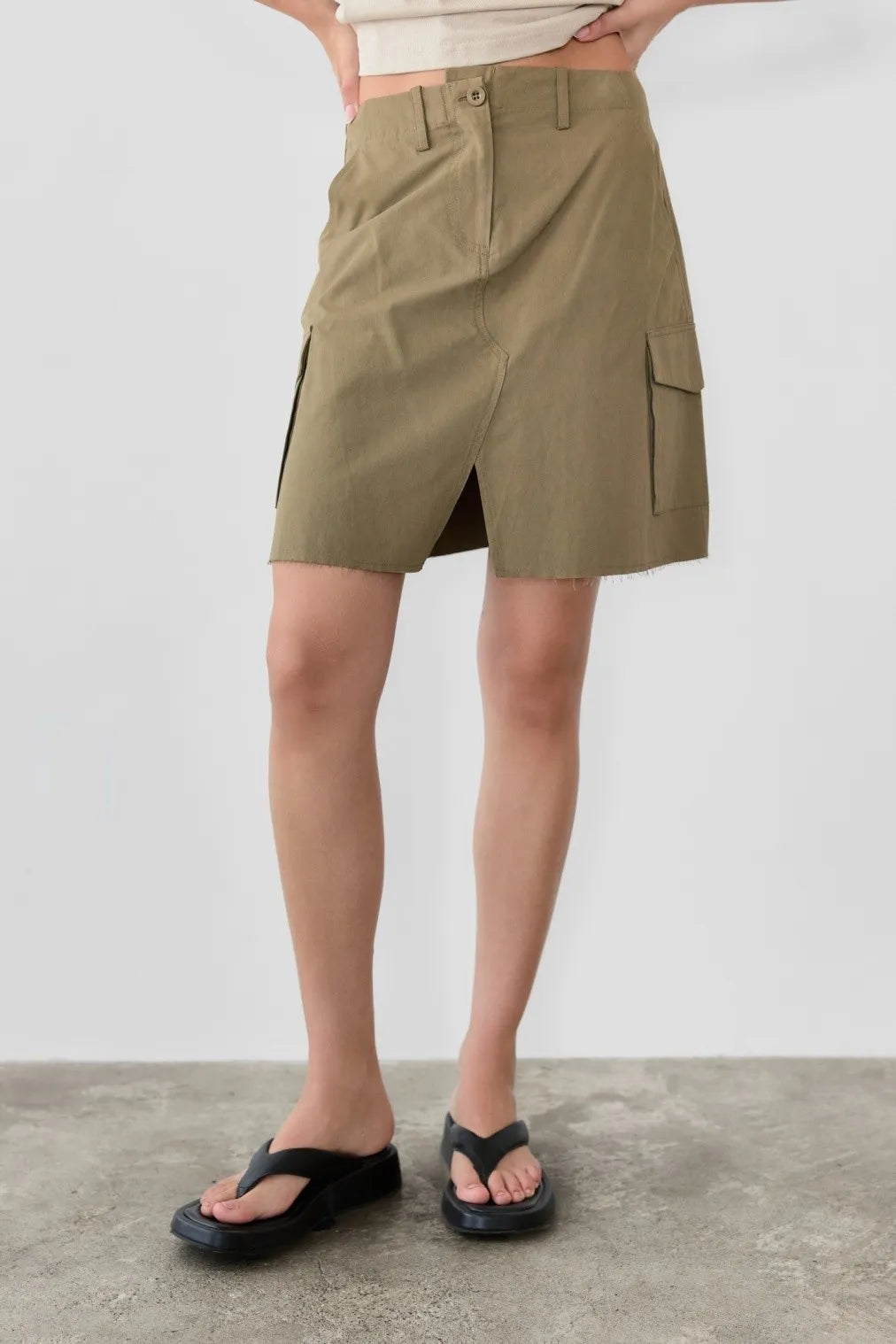 POL Slit Skirt with Pockets - Alwesbo Fashion