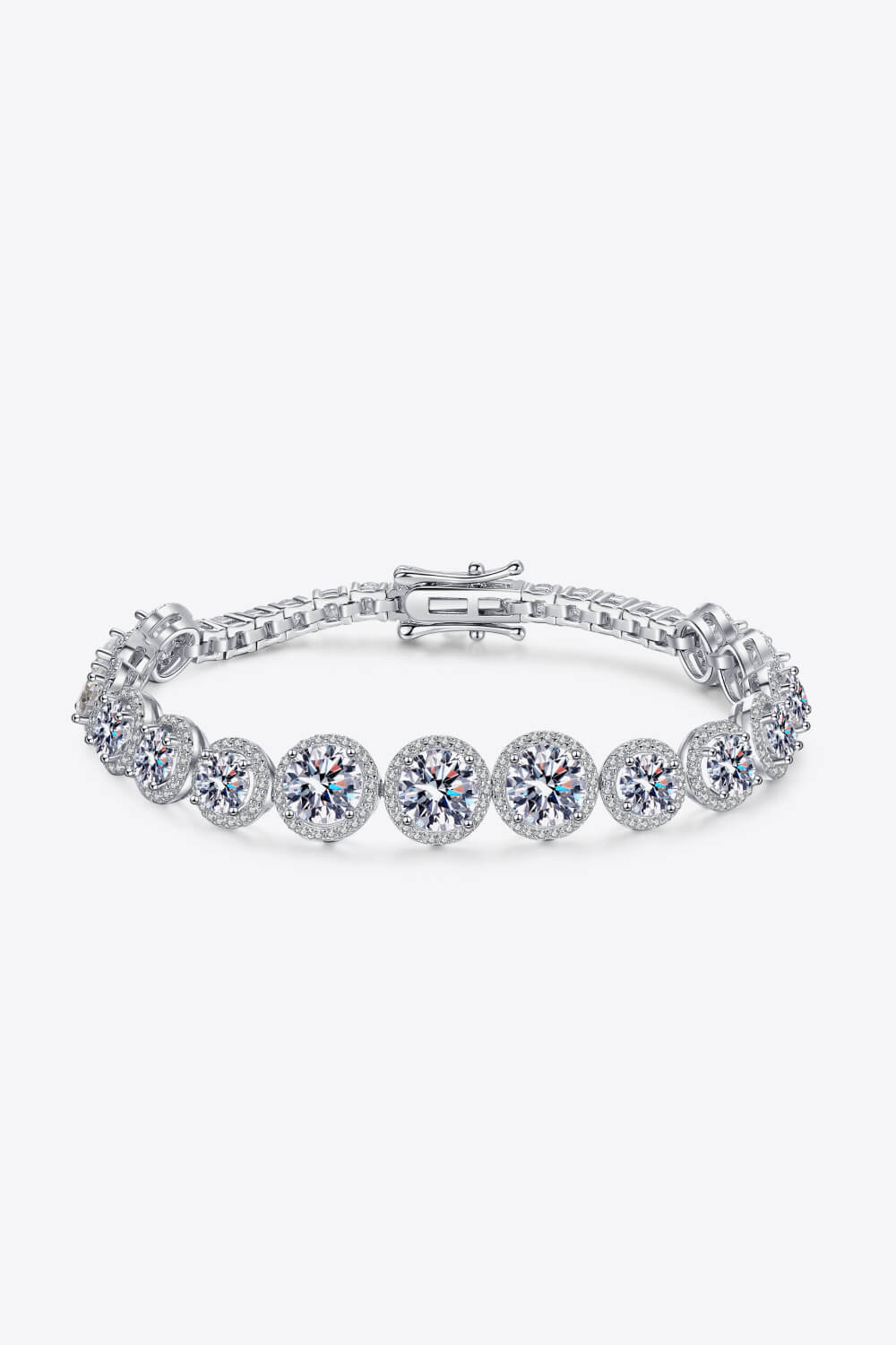 10.4 Carat Moissanite 925 Sterling Silver High-End Bracelet - Alwesbo Fashion