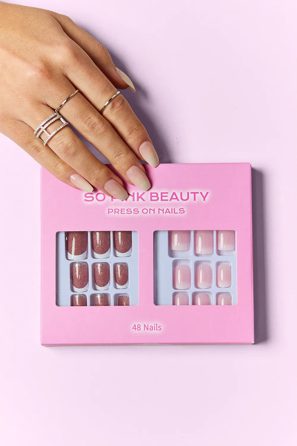 SO PINK BEAUTY Press On Nails 2 Packs - Alwesbo Fashion