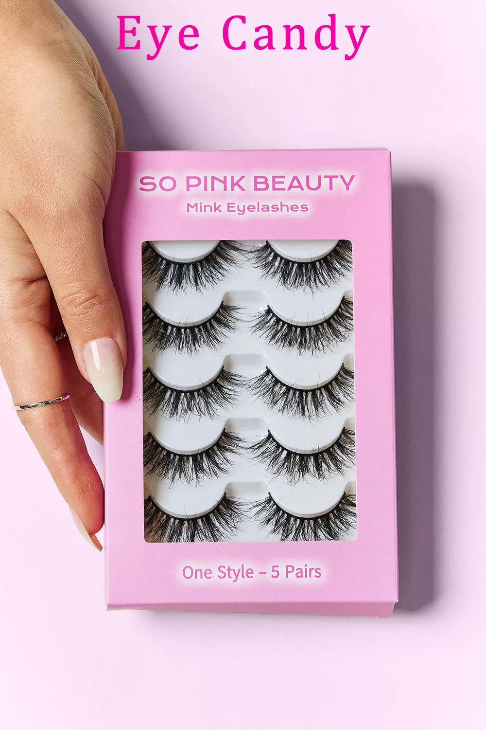 SO PINK BEAUTY Mink Eyelashes 5 Pairs - Alwesbo Fashion