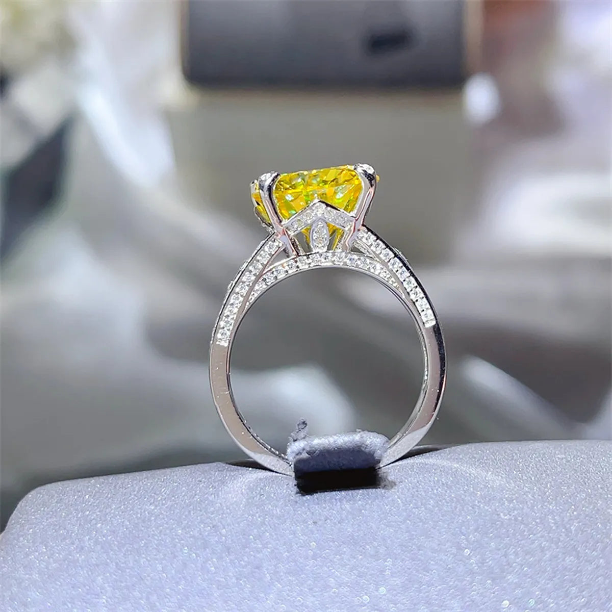 5 Carat Moissanite 925 Sterling Silver Wedding Ring for Women - Alwesbo Fashion