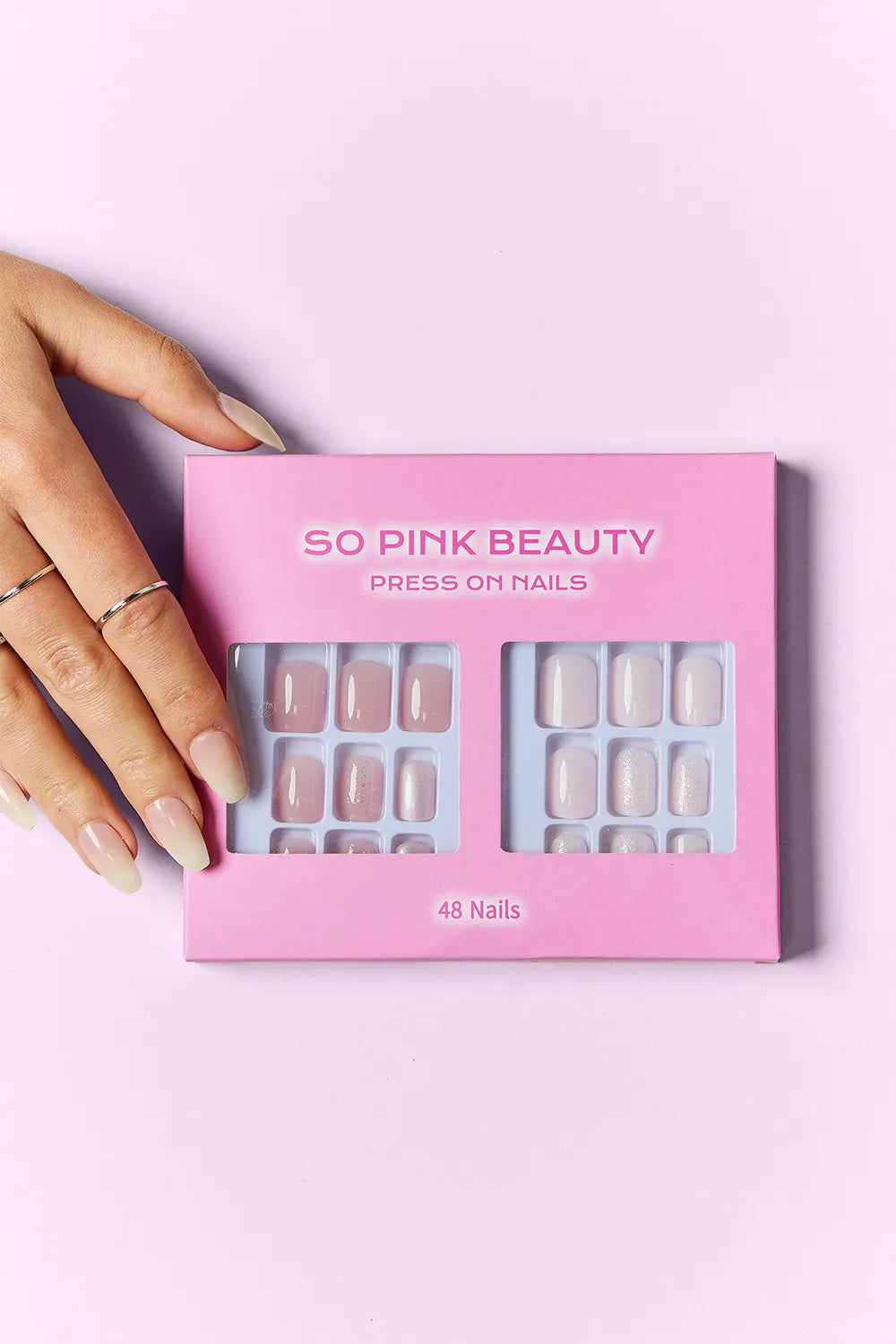 SO PINK BEAUTY Press On Nails 2 Packs - Alwesbo Fashion