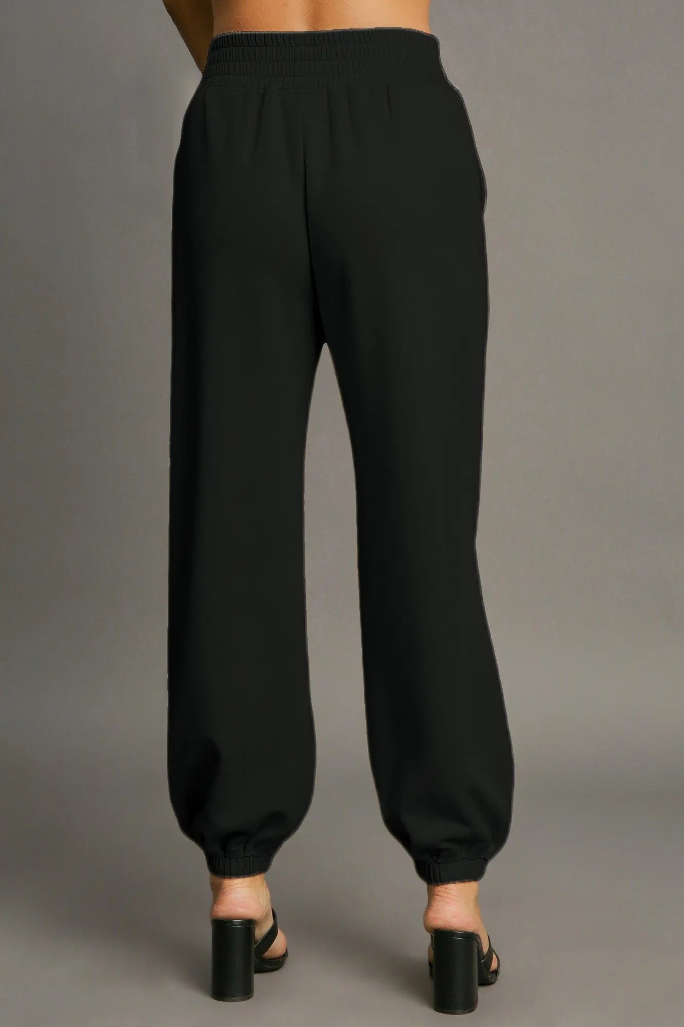 Umgee Drawstring Jogger Pants with Front Seam Detail - Alwesbo Fashion