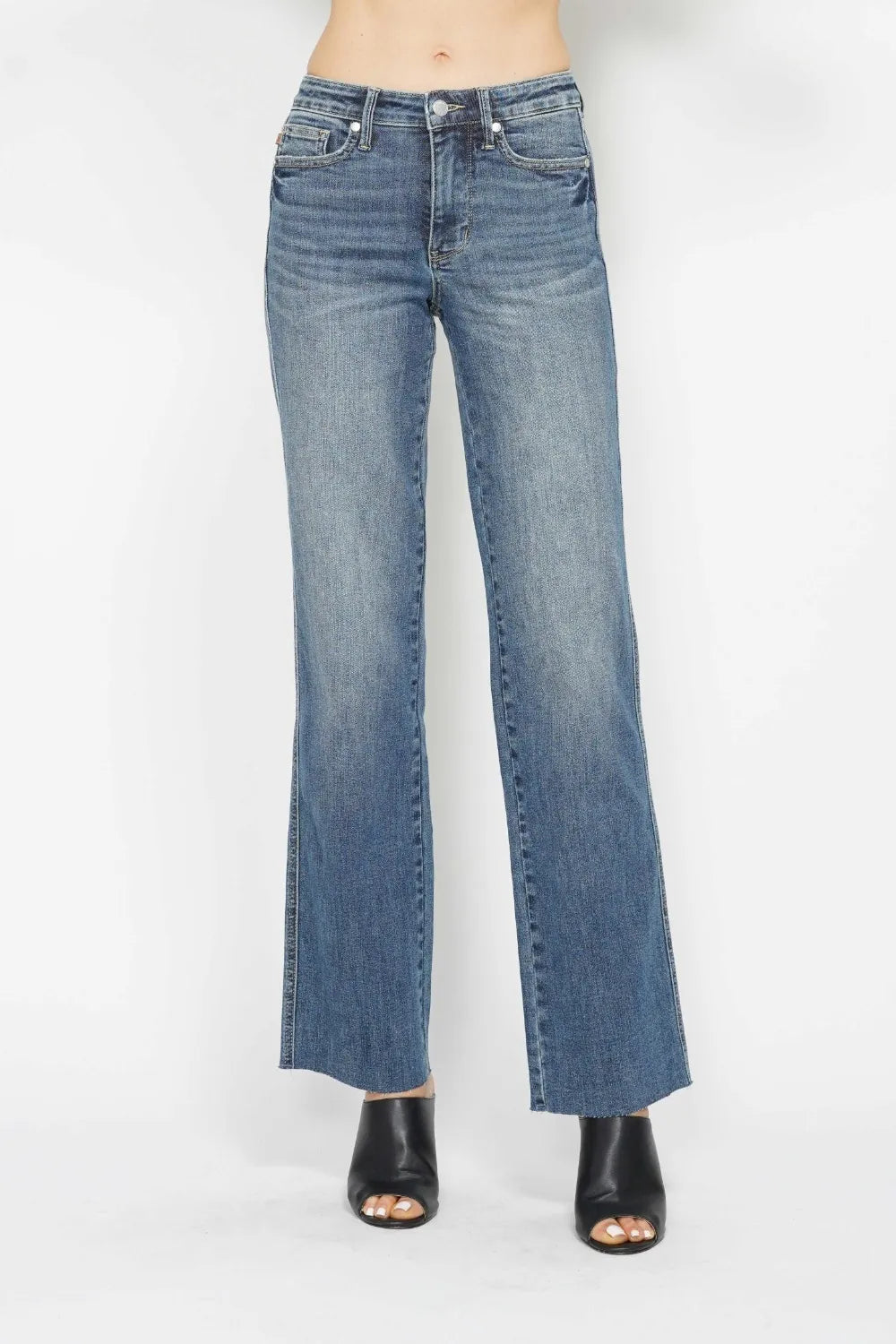 Judy Blue Full Size Tummy Control Straight Jeans - Alwesbo Fashion