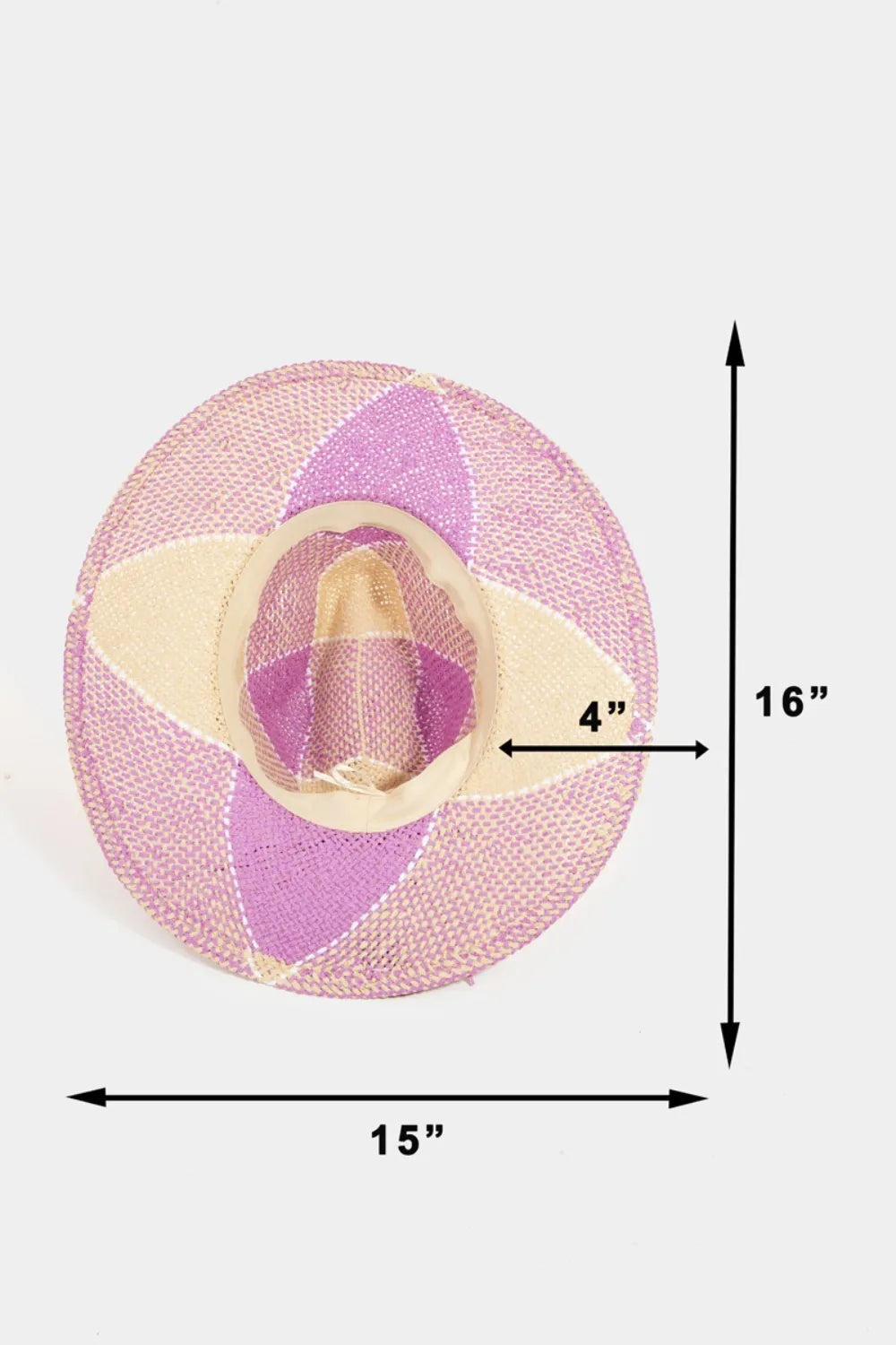 Fame Contrast Straw Braid Hat - Alwesbo Fashion