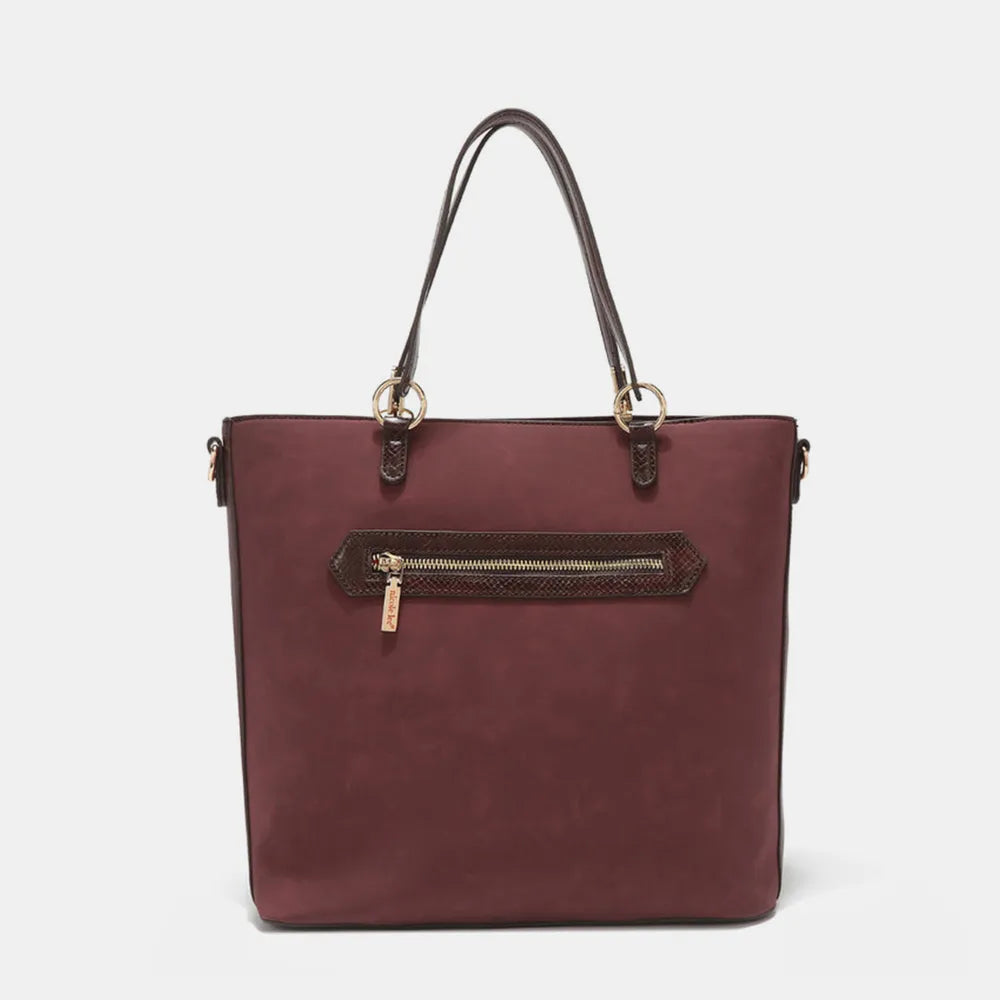 Nicole Lee USA Metallic Stitching Embroidery Inlaid Rhinestone Tote Bag - Alwesbo Fashion