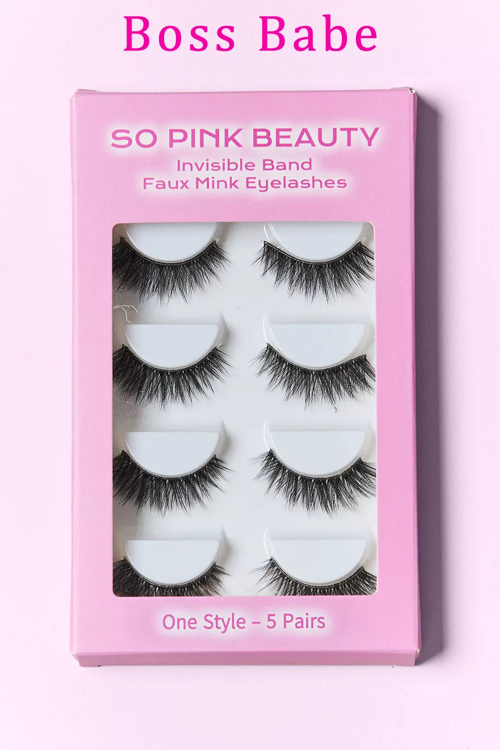 SO PINK BEAUTY Faux Mink Eyelashes 5 Pairs - Alwesbo Fashion
