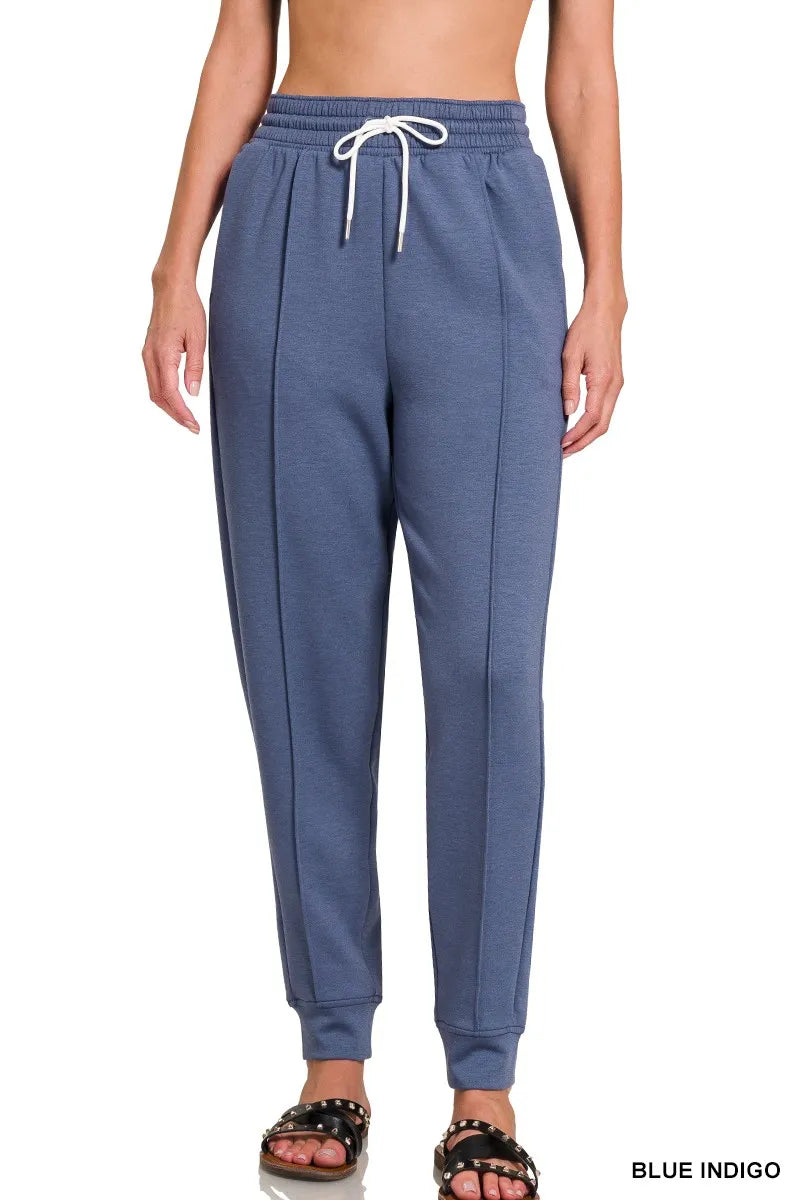 Zenana Drawstring Scuba Sweatpants with Pockets - Alwesbo Fashion